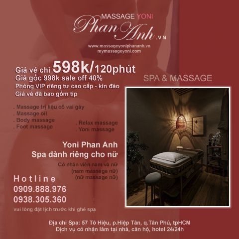 Massage toàn thân - massage yoni Spa Phan Anh 598k