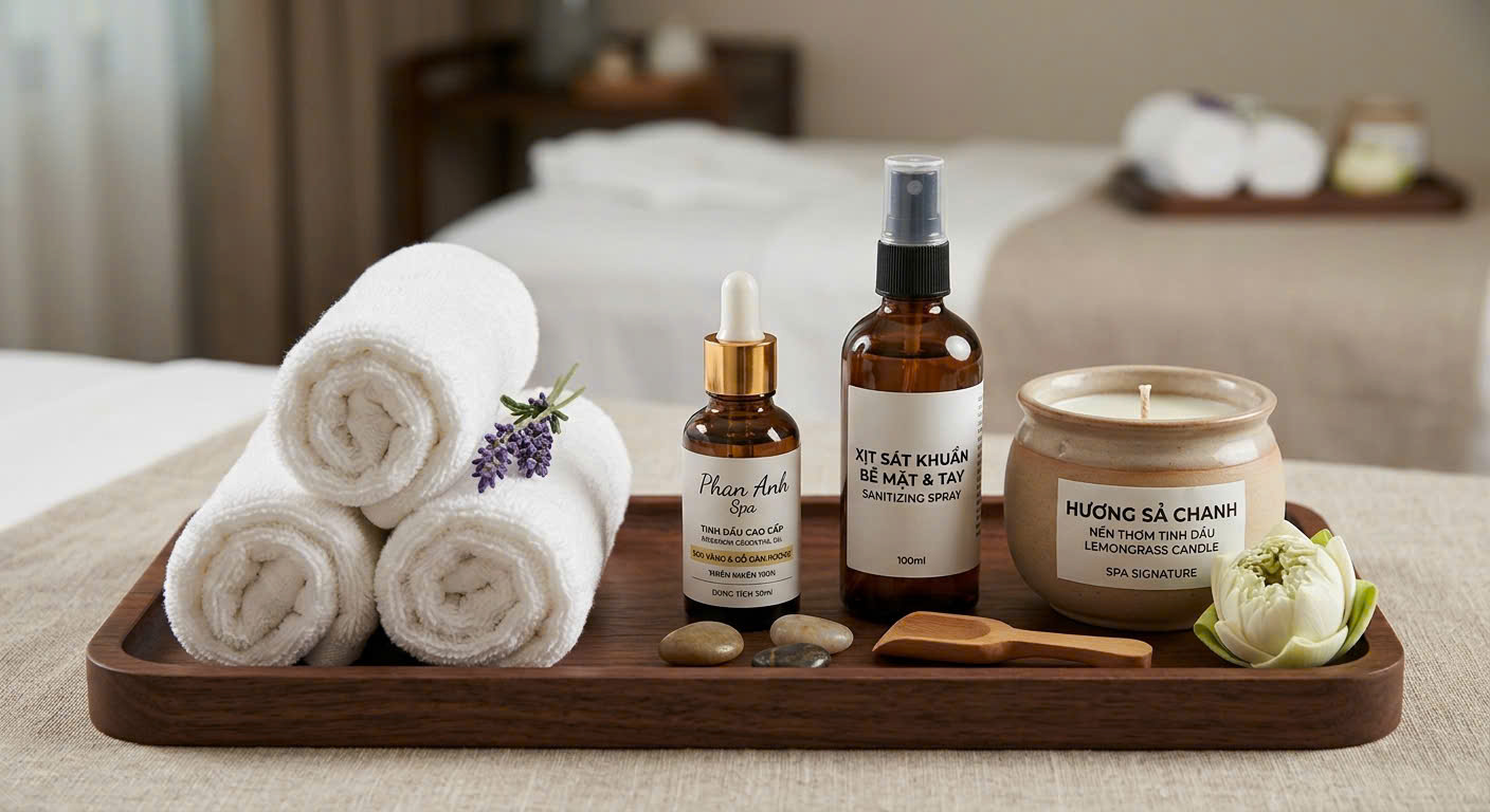 Quy trình vệ sinh khử trùng dụng cụ và khăn trải tiêu chuẩn y tế cho dịch vụ massage tại nhà