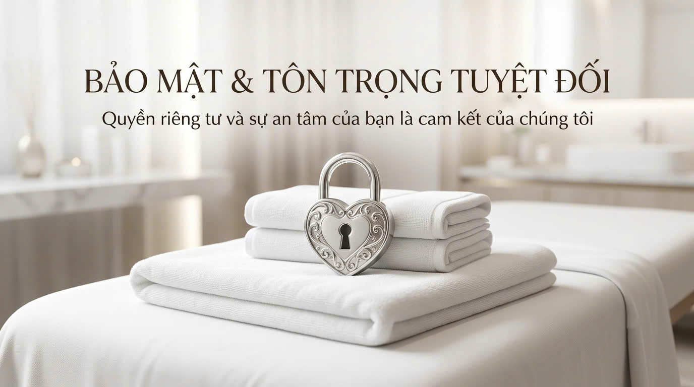 Cam kết bảo mật thông tin và tôn trọng quyền riêng tư khách hàng nữ massage yoni